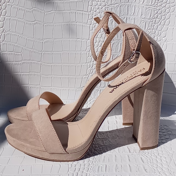 Fashion Nova Shoes Fashion Nova Your Biggest Fan Heels Natural